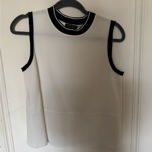 Rag & Bone White & Black Sleeveless Top